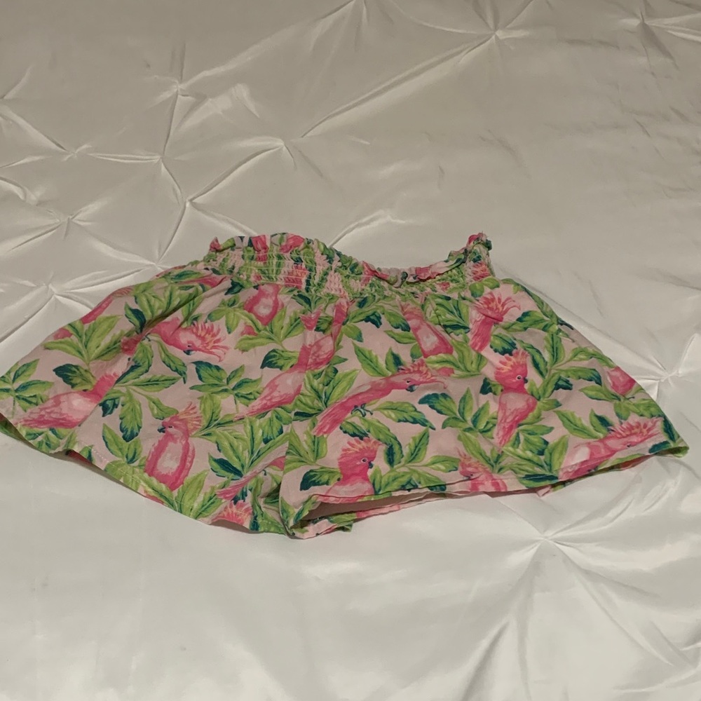 Floral Pink and Green Shorts